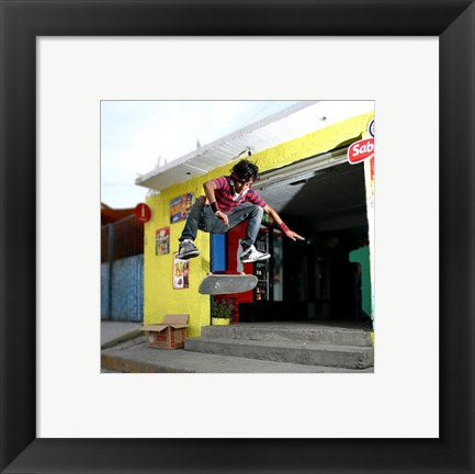 Framed Art Kickflip Wall Decor 18x24 Artwork