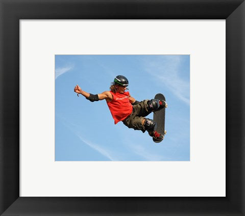 Framed Art Skater on Vert Ramp Wall Decor 18x24 Artwork