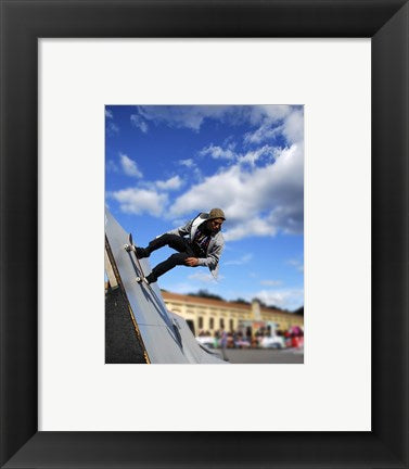 Framed Art Skater In Florence On Ramp Wall Decor 18x24 Artwork
