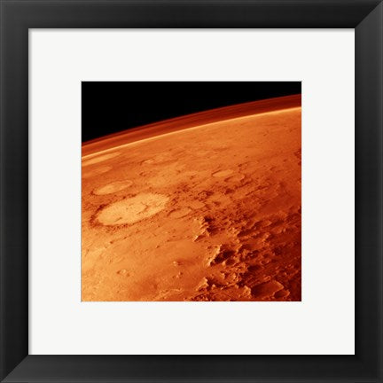Framed Art Smiley Face Crater on Mars Wall Decor 18x24 Artwork