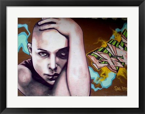 Framed Art Vitoria Graffiti - person Wall Decor 18x24 Artwork