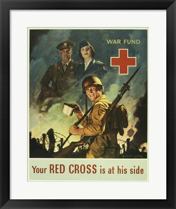 Framed Art Your Red Cross is at His Side Wall Decor 18x24 Artwork