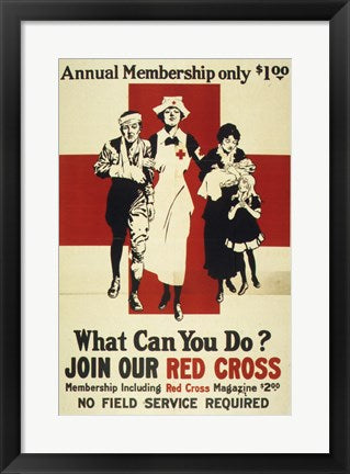 Framed Art Join Our Red Cross Annual Membership Wall Decor 18x24 Artwork