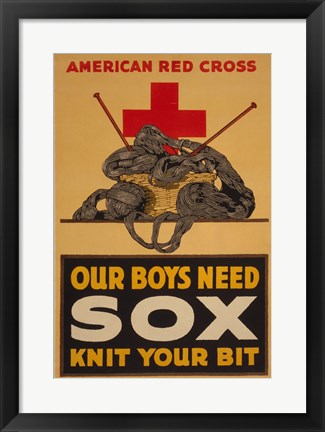 Framed Art Knit Your Bit Wall Decor 18x24 Artwork