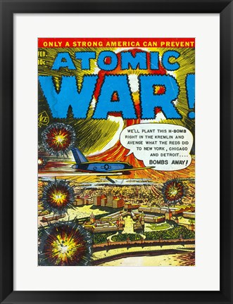 Framed Art Atomic War Framed Art for your Home Wall Decor 18x24 Artwork