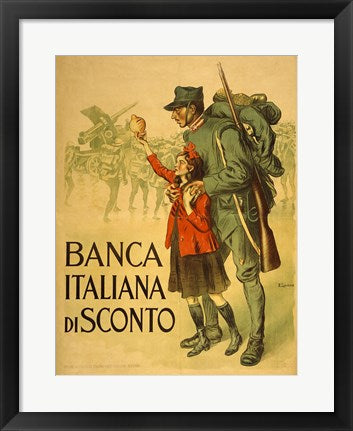 Framed Art Banca Italiana De Sconto Wall Decor 18x24 Artwork