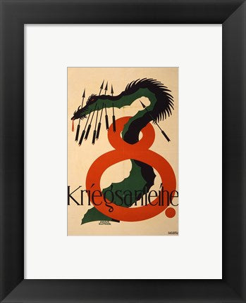 Framed Art Julius Klinger WWI Poster Wall Decor 18x24 Artwork