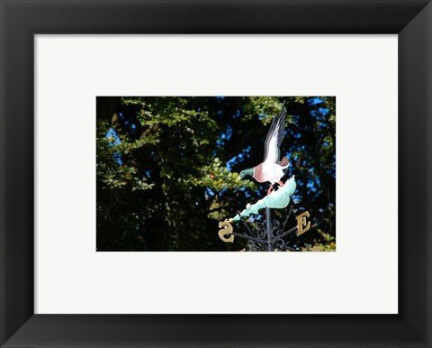 Framed Art Weathvane, Bangor Wall Decor 18x24 Artwork