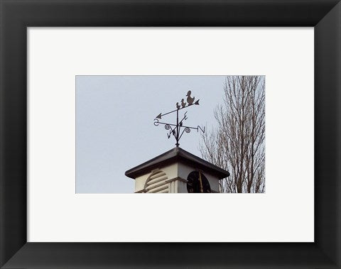 Framed Art Weathervane on Damerham Village Hall Wall Decor 18x24 Artwork
