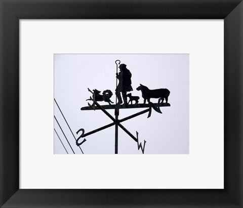 Framed Art Weathervane, Luton Wall Decor 18x24 Artwork