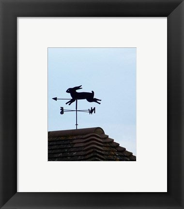 Framed Art Rabbit Weathervane Wall Decor 18x24 Artwork