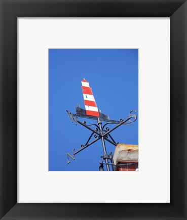 Framed Art Lighthouse Weathervane Wall Decor 18x24 Artwork