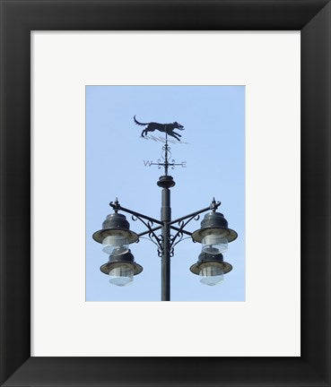 Framed Art Street Light Detail with Weathervane Wall Decor 18x24 Artwork