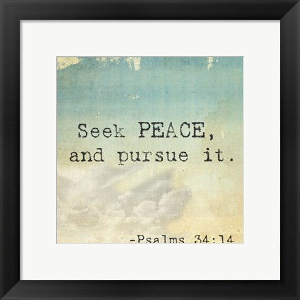 Framed Art Seek Peace Wall Decor 18x24 Artwork