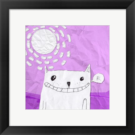 Framed Art Cat by Tyler Kearns Framed Art for your Home Wall Decor 18x24 Artwork
