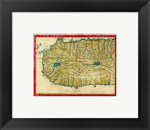 1561 Map of West Africa by Girolamo Ruscelli