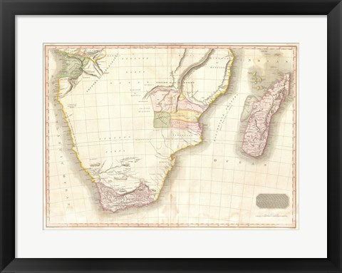 1818 Pinkerton Map of Southern Africa