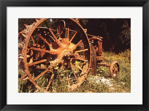 Framed Art Frame Art Abandoned Tractor Near Mississippi River Bank Wall Decor 18x24 Artwork