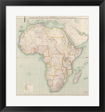Framed Art Africa 1909, Edward Hertslet Wall Decor 18x24 Artwork