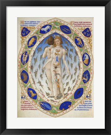 Framed Art Anatomical Man Framed Art for your Home Wall Decor 18x24 Artwork