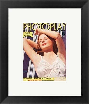 Framed Art Ann Sheridan Photoplay Framed Art for your Home Wall Decor 18x24 Artwork