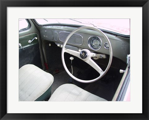Framed Art Frame Art Armaturenbrett VW Kaefer 1956 Rechtssteuerung Wall Decor 18x24 Artwork