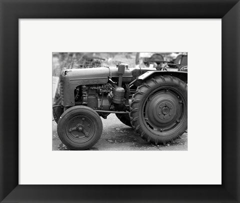 Framed Art Tractor (black & White) Wall Decor 18x24 Artwork