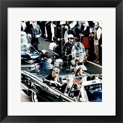 Framed Art JFK Motorcade Dallas, TX Wall Decor 18x24 Artwork