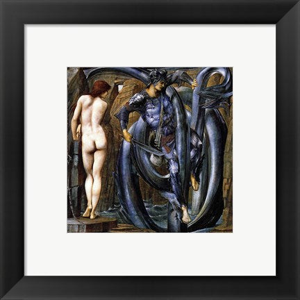 Framed Art Perseus Slays the Serpent Wall Decor 18x24 Artwork