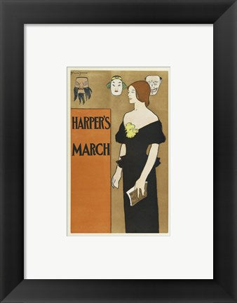 Framed Art Frame Art Brooklyn Museum Poster for Harper's Magazine Edward Penfield Wall Decor 18x24 Artwork