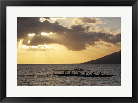 Framed Art Frame Art Canoers Paddling to the Dock at Kalama Park Wall Decor 18x24 Artwork