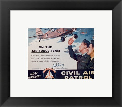 Framed Art CAP On the Air Force Team Poster Wall Decor 18x24 Artwork
