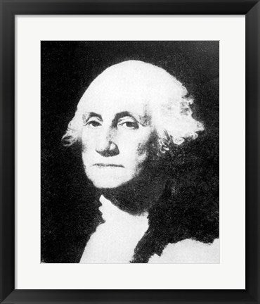 Framed Art Frame Art Collier's 1921 Washington George - Gilbert Stuart Wall Decor 18x24 Artwork