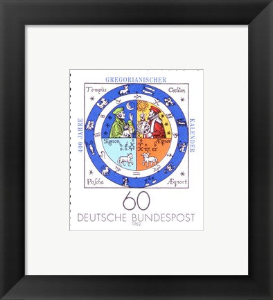 Framed Art Jahre Gregorianischer Kalender Wall Decor 18x24 Artwork