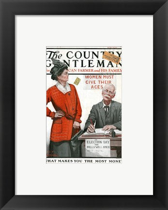 Framed Art Election Day 1922 Framed Art for your Home Wall Decor 18x24 Artwork