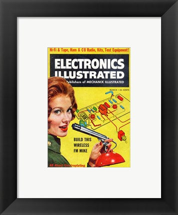 Framed Art Electronics Illustrated March, 1961 Wall Decor 18x24 Artwork