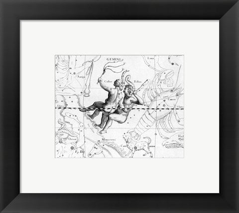 Framed Art Gemini Hevelius Wall Decor 18x24 Artwork