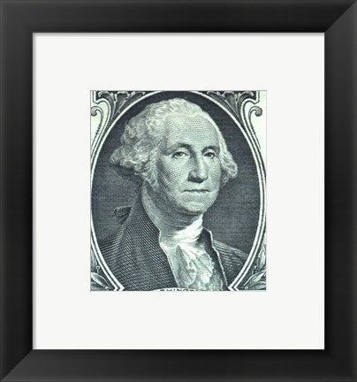 Framed Art George Washington Dollar Wall Decor 18x24 Artwork