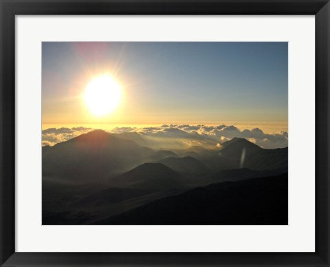 Framed Art Hawaiian Sunrise Wall Decor 18x24 Artwork