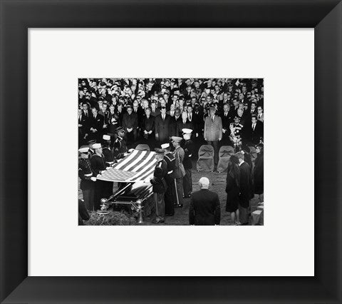 Framed Art Honor Guard Prepares to Fold Flag Over JFK Casket, 25 November 1963 Wall Decor 18x24 Artwork