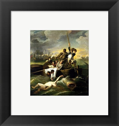 Framed Art J.S. Copley - Watson and the Shark Wall Decor 18x24 Artwork