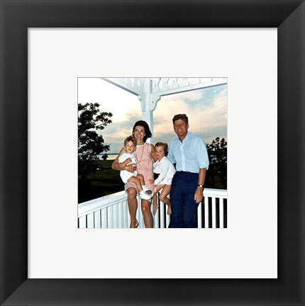 Framed Art JFK and family in Hyannis Port, August 1962 Wall Decor 18x24 Artwork