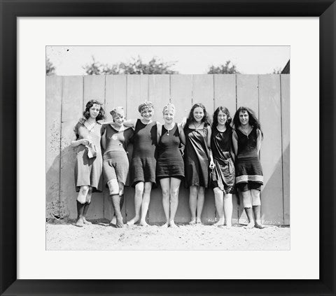 Framed Art Potomac Tidal Basin Female Swimmers Wall Decor 18x24 Artwork