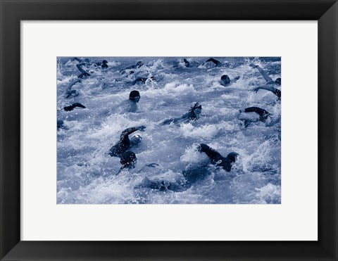 Framed Art US Navy Swimming Race Wall Decor 18x24 Artwork