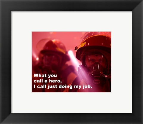 Framed Art Hero Quote Wall Decor 18x24 Artwork