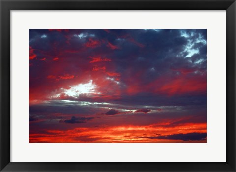 Framed Art Kihei Red Sunset Wall Decor 18x24 Artwork