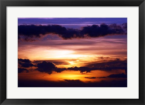 Framed Art Kihei Sunset Wall Decor 18x24 Artwork