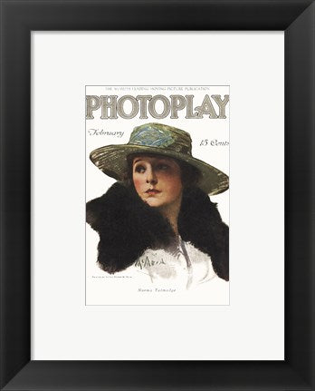 Framed Art Norma Talmadge Photoplay Wall Decor 18x24 Artwork