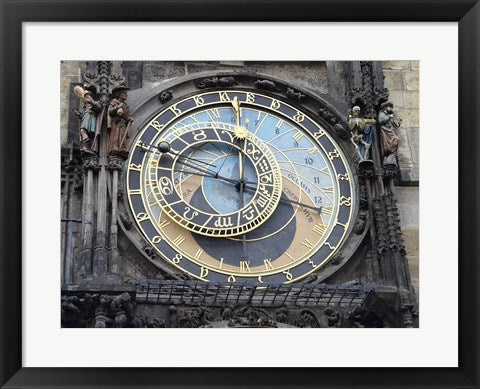 Framed Art Prague - Astronomical Clock Detail Wall Decor 18x24 Artwork