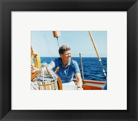 Framed Art President Kennedy Vacations at Hammersmith Farm Wall Decor 18x24 Artwork